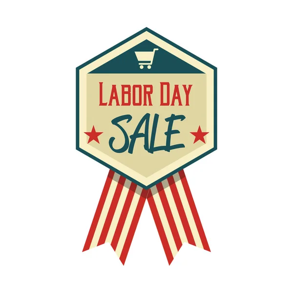 Labor Day Sale Label — Stock Vector