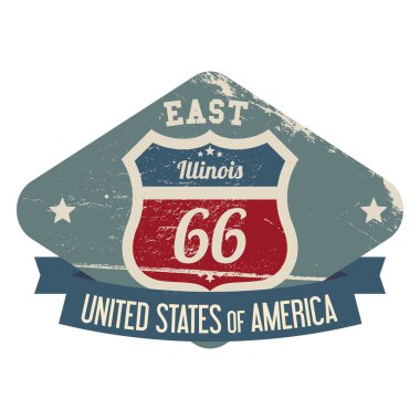 Doğu Illinois rotası 66 etiket