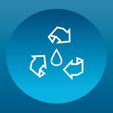 Geri dönüşüm sembollü su damlaları