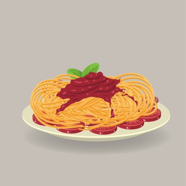 Pastırmalı spagetti.
