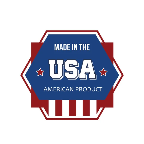 Made Usa Σχεδιασμός Ετικέτας — Διανυσματικό Αρχείο