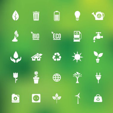 ekoloji simgeleri dizisi