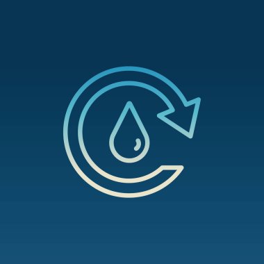 Water drop with recycle symbol clipart