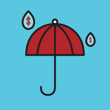 Su damlalı şemsiye.