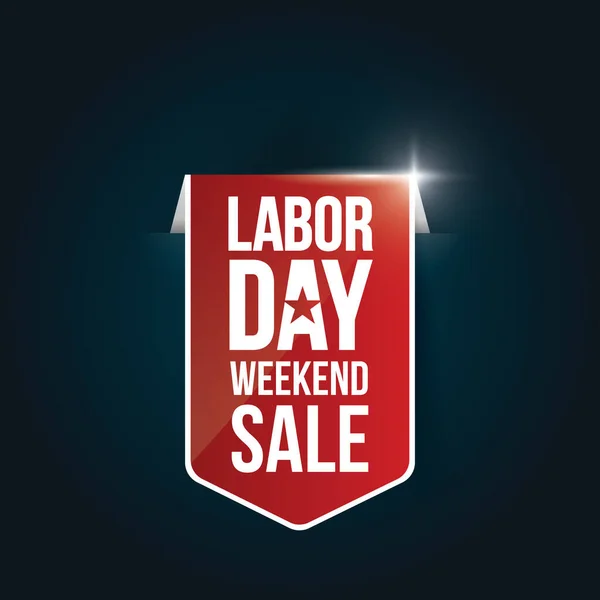 Labor Day Weekend Sale Banner — Stock Vector