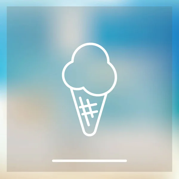 Ice Cream Cone Icon — Stock Vector