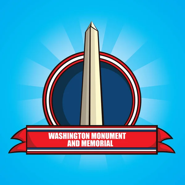 Monumento Manifesto Commemorativo Washington — Vettoriale Stock