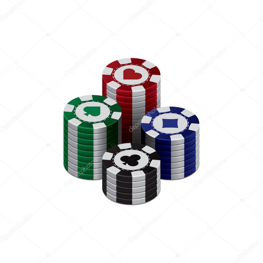 Three dimensional poker chips