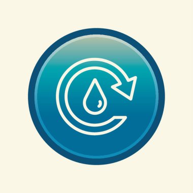 Geri dönüşüm sembollü su damlası