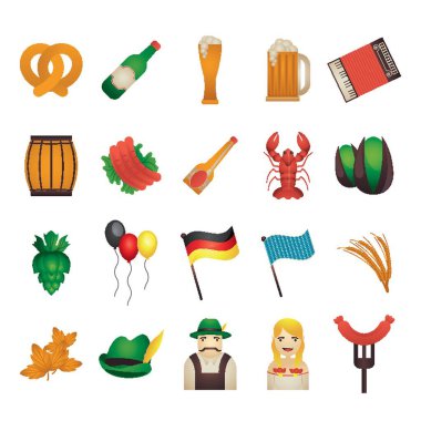 Oktoberfest simgeleri kümesi