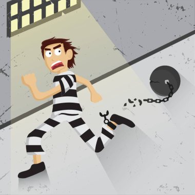 Hırsız zinciri kırıp kaçıyor.