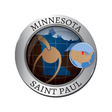 Kaşık köprüsü ve vişne rozetli Minnesota Eyaleti