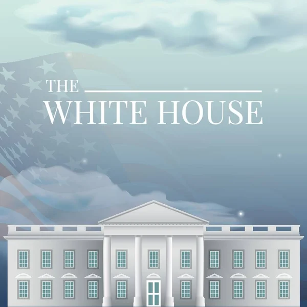 Vita Huset Byggnaden — Stock vektor