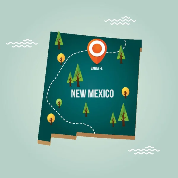 Нова Мапа Мексіко Столицею — стоковий вектор