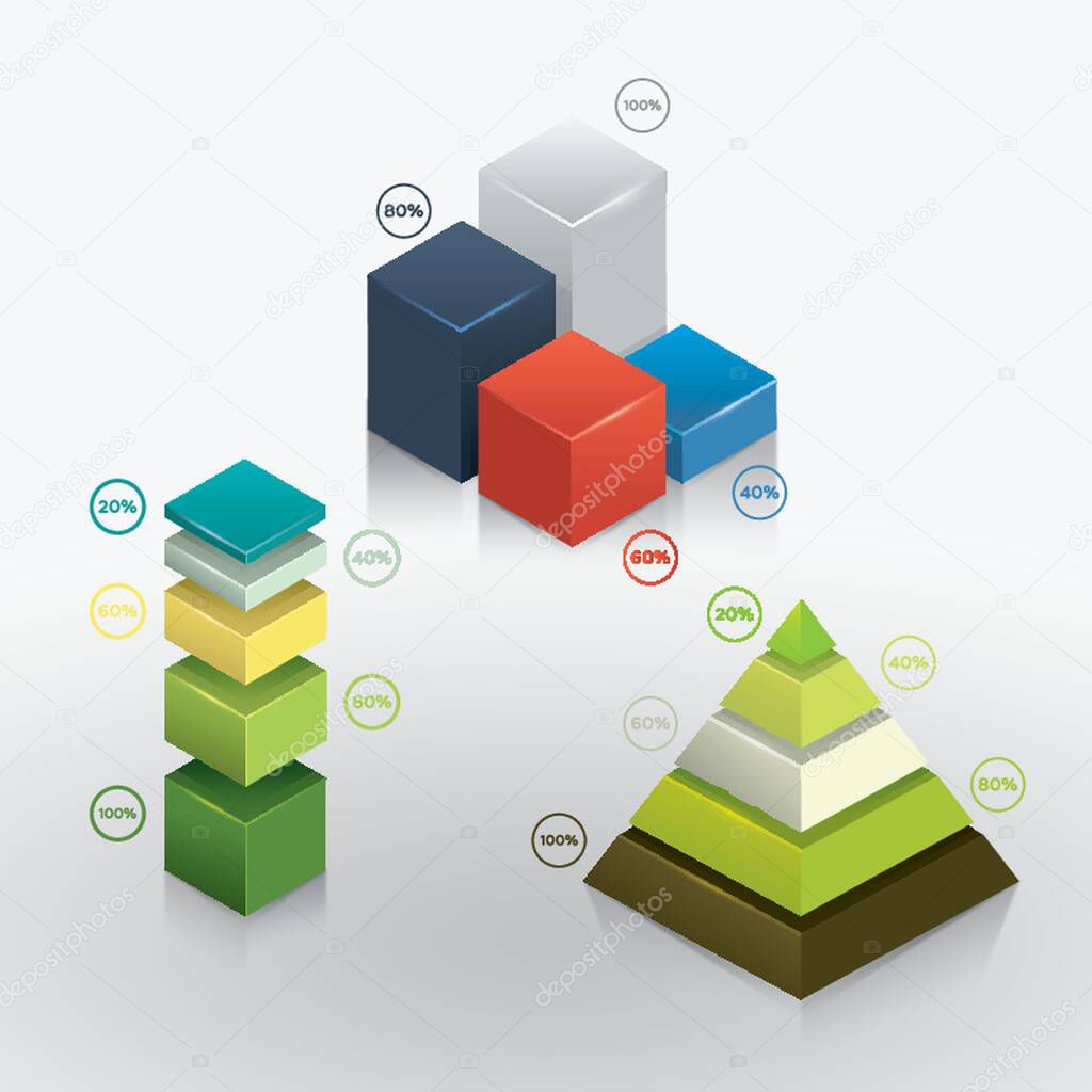 Set of isometric diagram