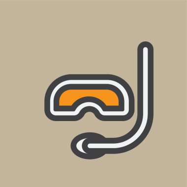 Dalgıç maskesi ve şnorkel.