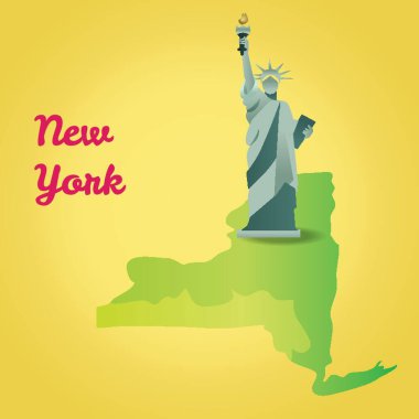 New York eyaletinin haritası