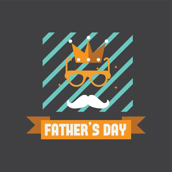 Father Day Greeting Card — Stock Vector