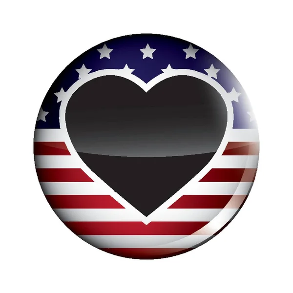Badge Usa Avec Icône Préférée — Image vectorielle