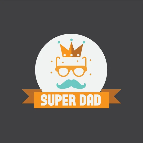 Father Day Greeting Card — Stock Vector