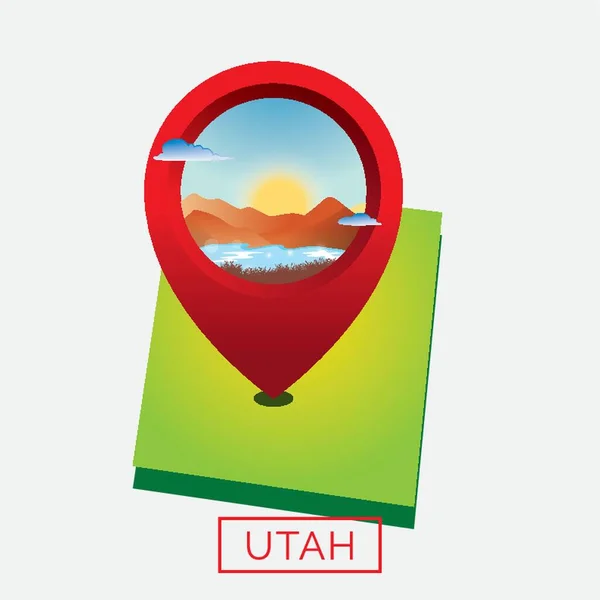 Utah州地图 — 图库矢量图片