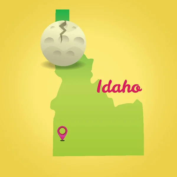 Mapa Idaho Estado — Archivo Imágenes Vectoriales