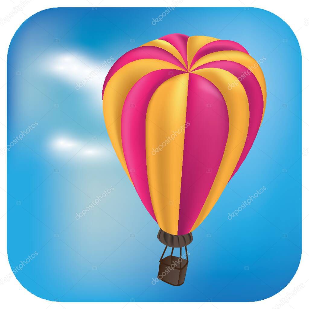 Parachute flying over the sky