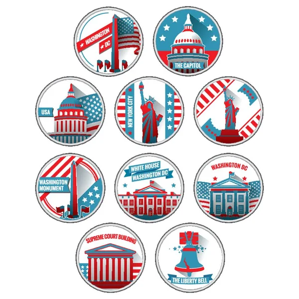 Set Government Labels — Stock Vector