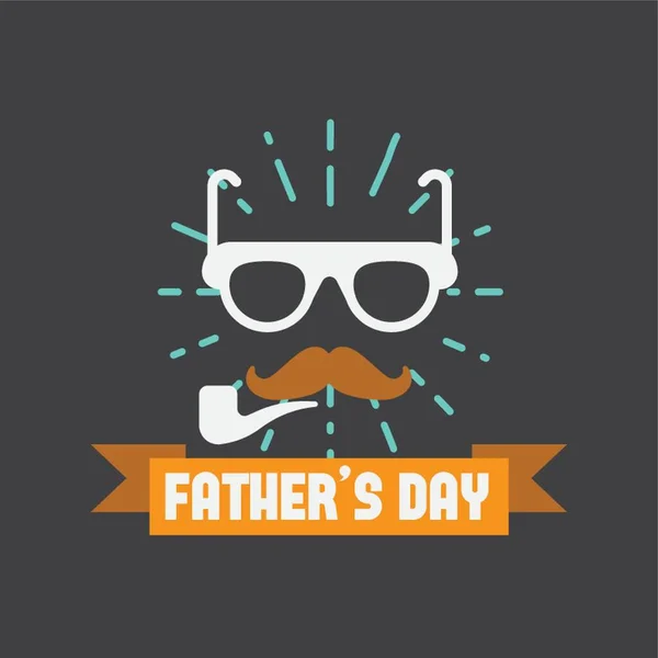 Babalar Günü Tebrik Kartı — Stok Vektör