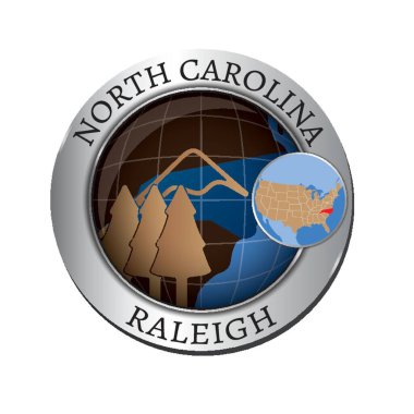 Çam ağacı rozetli Kuzey Carolina Eyaleti