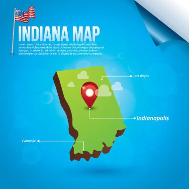 Indiana Eyaleti Haritası