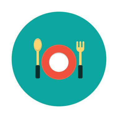 Çatal ve kaşıklı tabak.