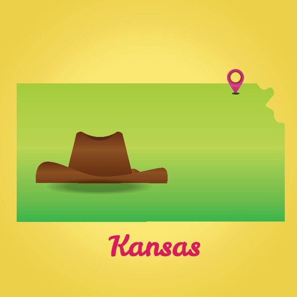 Карта штата Канзас
