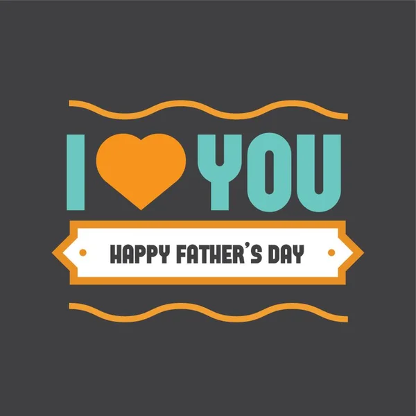 Father Day Greeting Card — Stock Vector