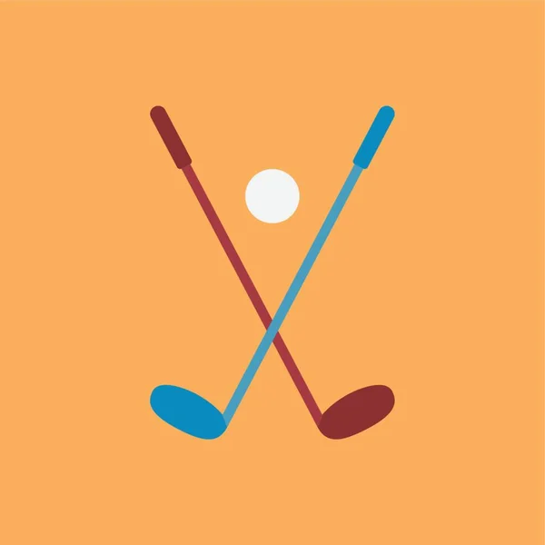 Palos Hockey Sobre Hielo Cruzados — Archivo Imágenes Vectoriales