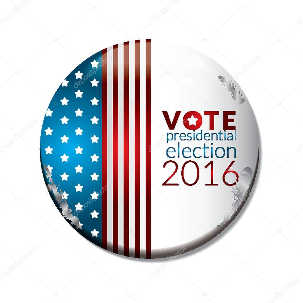 US election vote badge