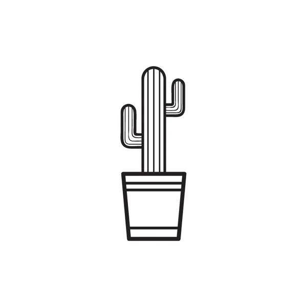 Illustration Vectorielle Icône Cactus — Image vectorielle