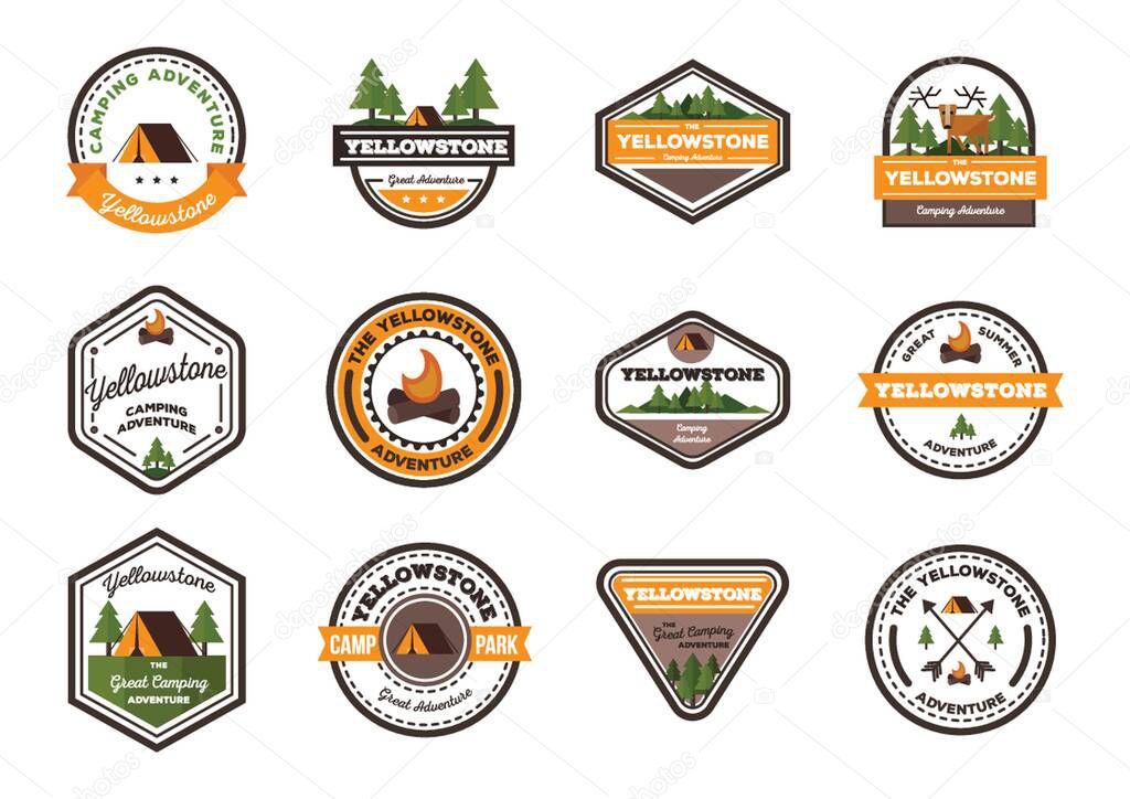 Set of Yellowstone labels