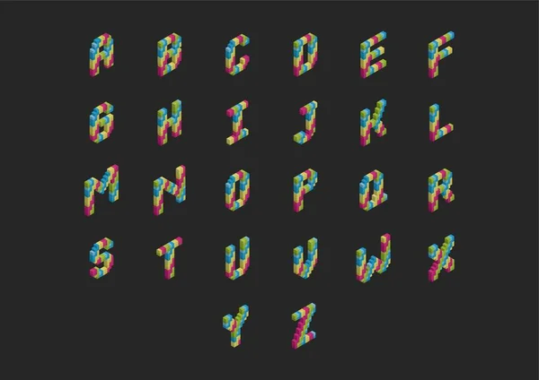 Ensemble Alphabets Isométriques — Image vectorielle