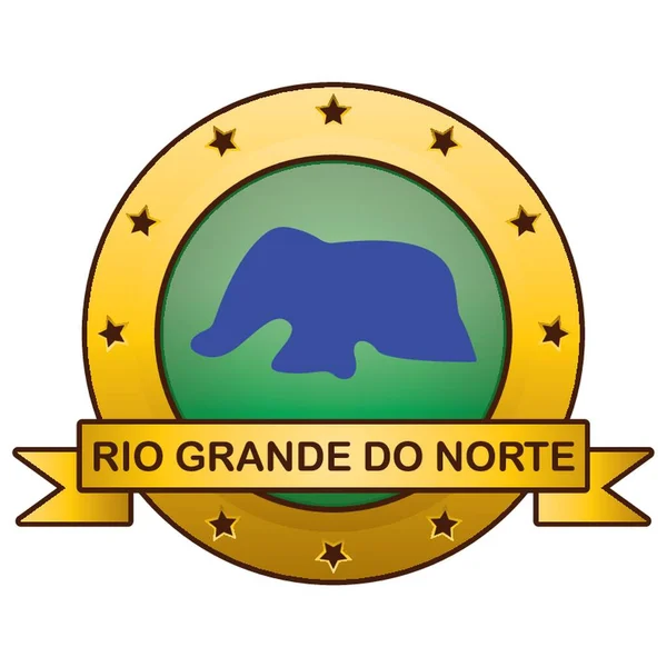 Rio Grande Norte Mapa Del Estado — Vector de stock