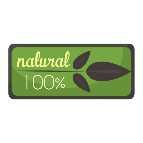 100 Přírodní Štítek — Stockový vektor