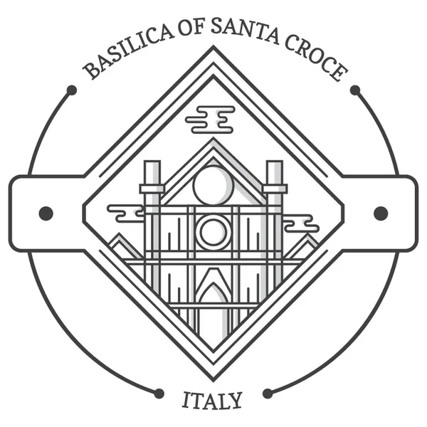 Basílica Santa Croce — Vector de stock