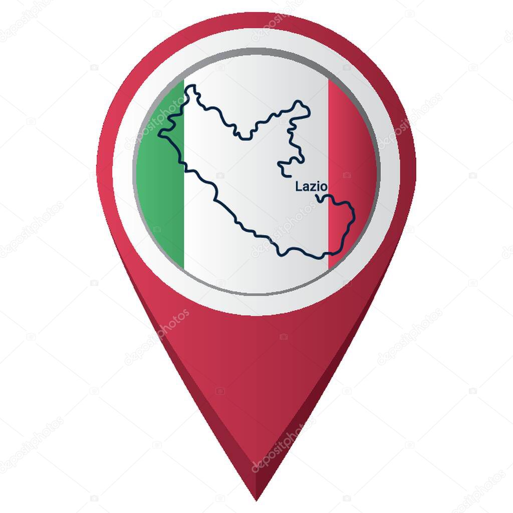 Map pointer with lazio map