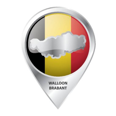 Walloon brabant haritalı harita işaretleyici