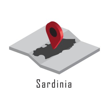 Harita işaretleyicili sardunya haritası