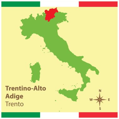 İtalya haritasında trentino-alto adige