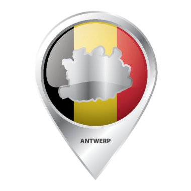 Antwerp haritalı harita işaretleyici