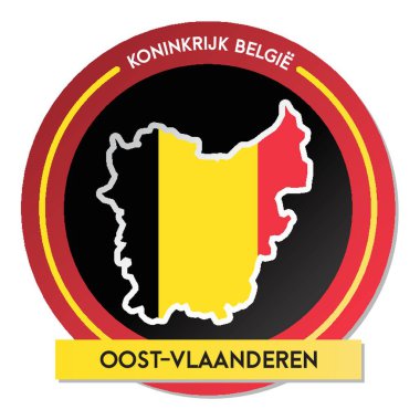 Oost-vlaanderen harita etiketi