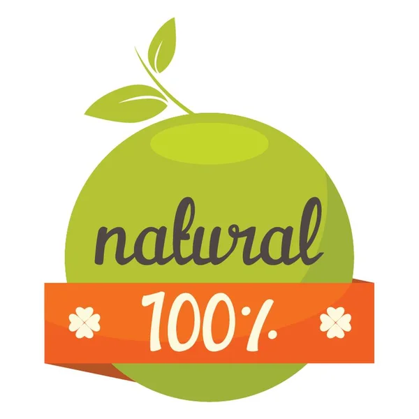 Étiquette Produit 100 Naturelle — Image vectorielle