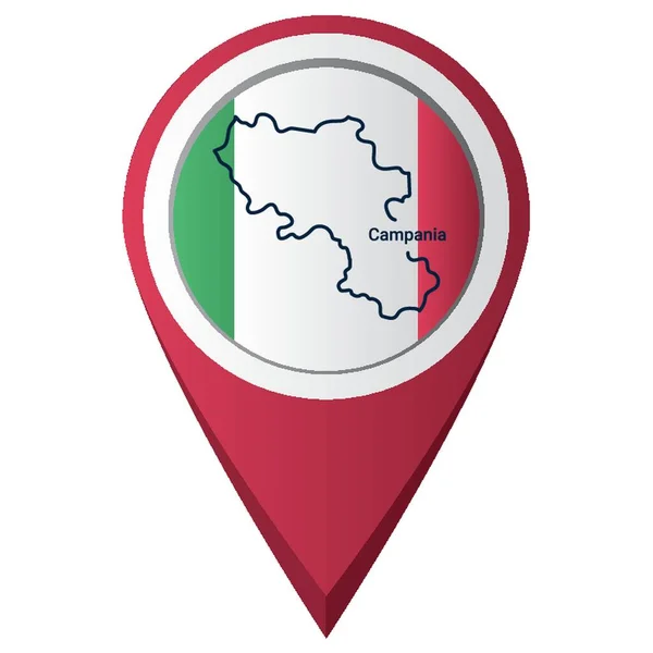 Δείκτης Χάρτη Χάρτη Campania — Διανυσματικό Αρχείο